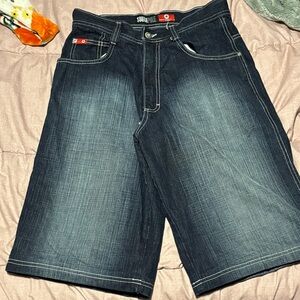 Men's Black Denim Shorts